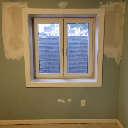 Egress Window Installation In Arlington VA European tilt and turn egress window installed in Arlington VA basement